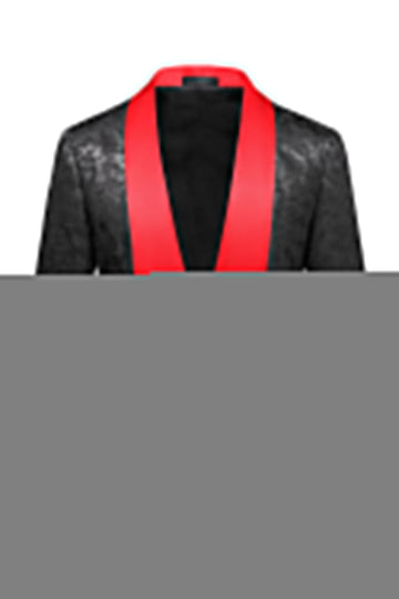 Xale Preto Lapela Um Botão 2 Peças Homens Prom Suits